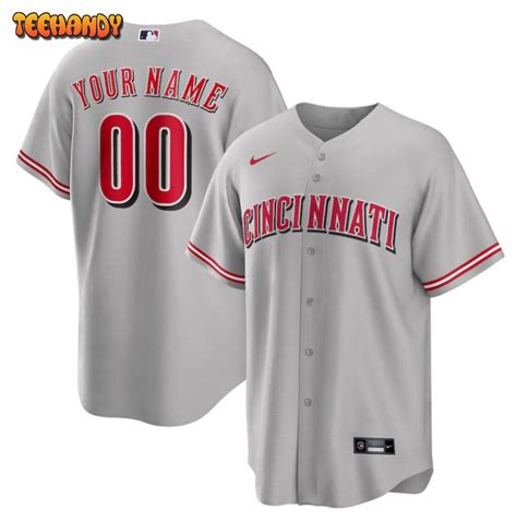 cincinnati reds nike road custom replica jersey - gray|Official Cincinnati Reds Replica Jerseys, Reds Replica Jersey.